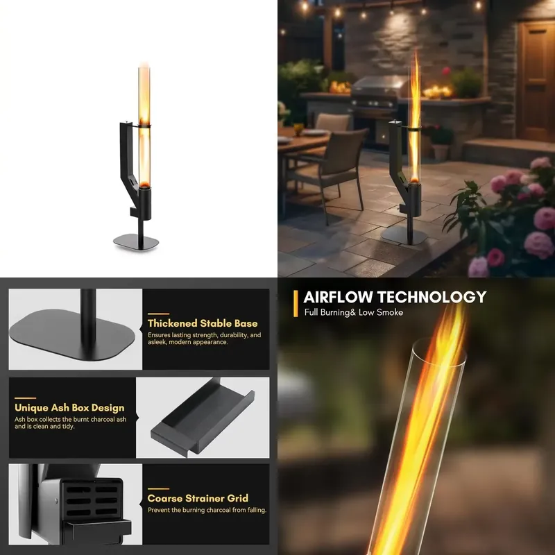 Outdoor Camping Heater - مدفأة حبيبات الخشب للفناء مع مدخنة