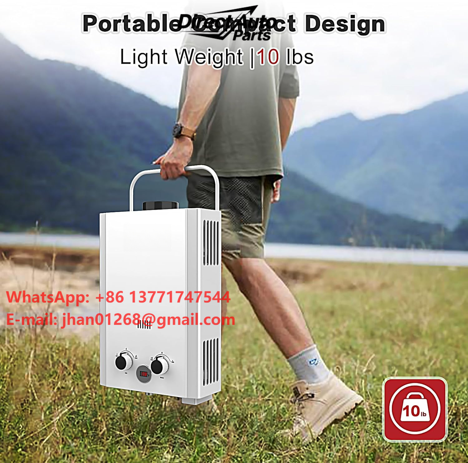 Outdoor Camping Hot Water Heater - سخان مياه فوري يعمل بالبروبان مع