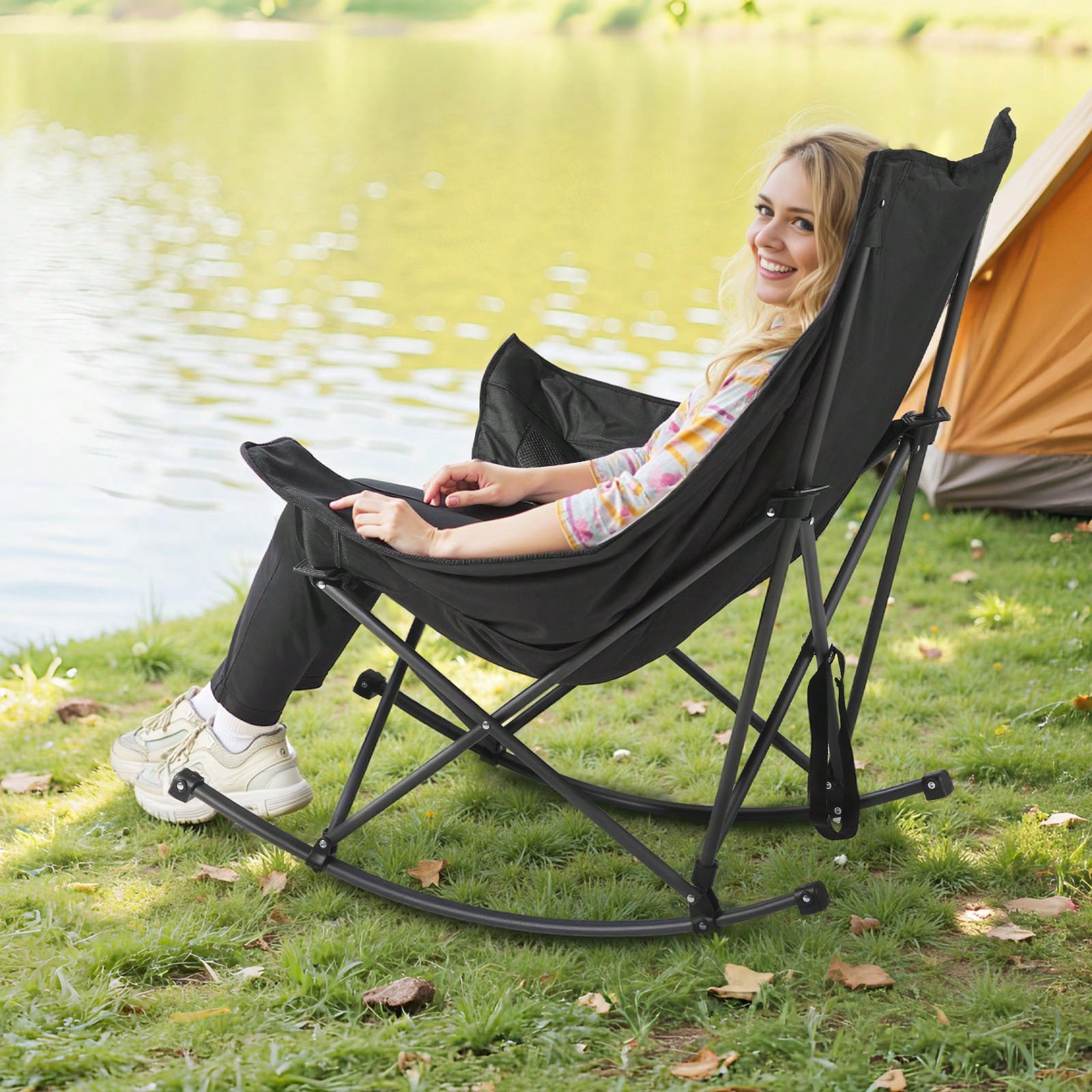 Outdoor Camping Rocker - كرسي تخييم هزاز، كرسي هزاز محمول
