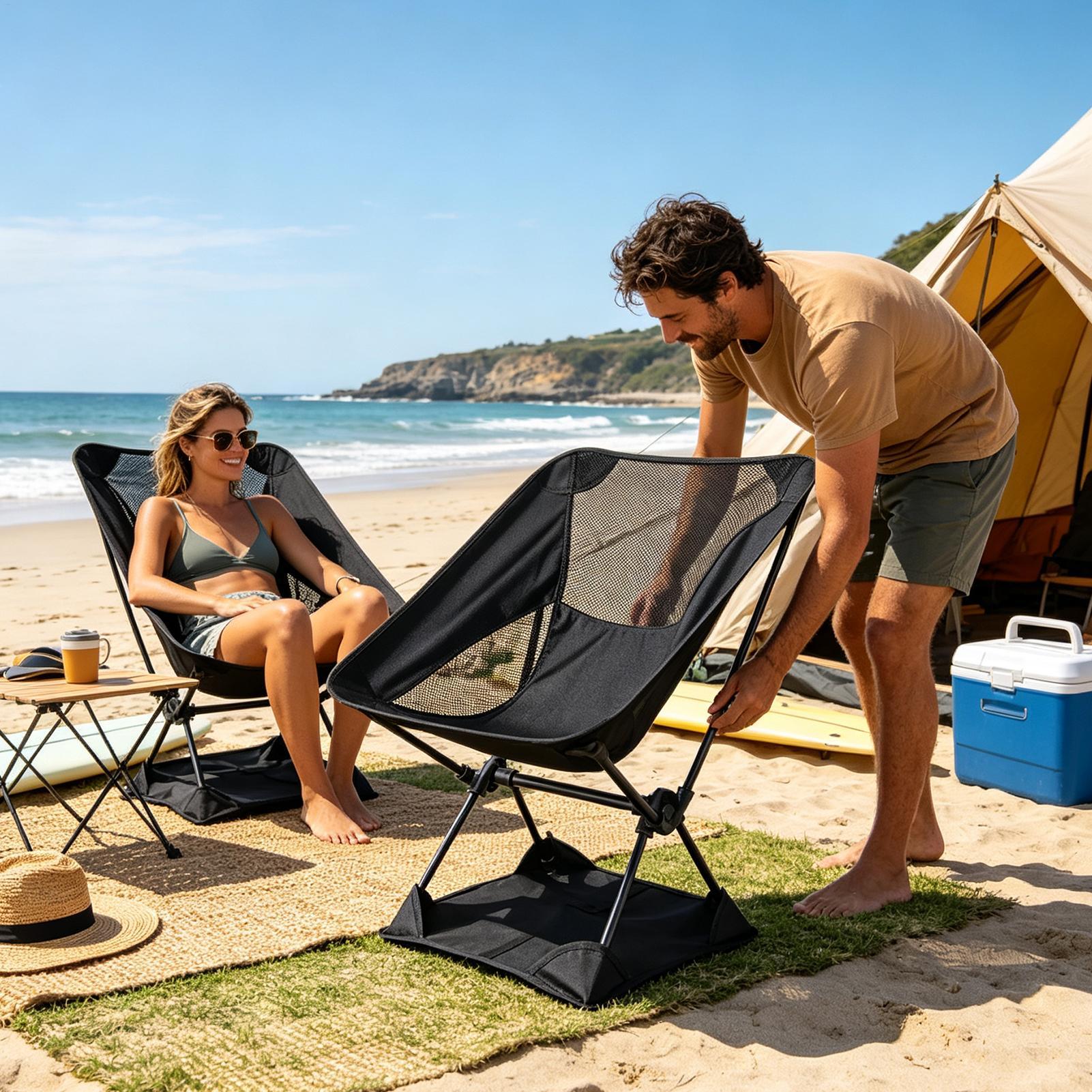 Outdoor Camping Recliner Chairs - بساط أرضي خفيف الوزن ومضاد للانهيار