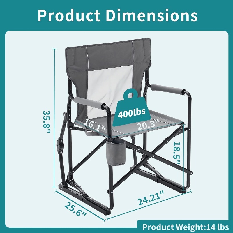 Outdoor Camping Rocker - كرسي تخييم خارجي قابل للطي بتصميم