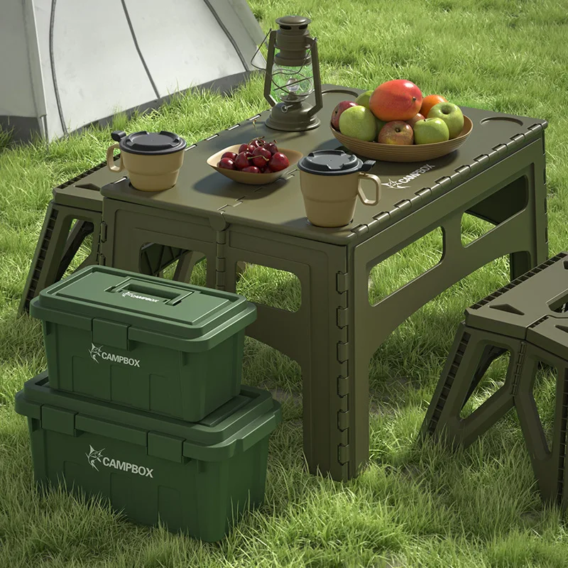 Outdoor Camping Exhibition - طاولة تخييم بلاستيكية ممتدة قابلة للطي