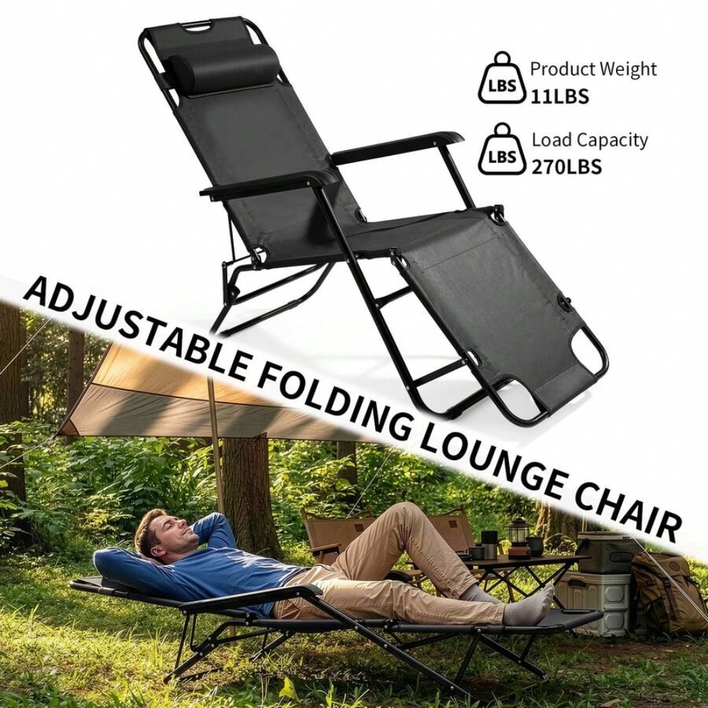 كرسي تخييم محمول شديد التحمل م - مراجعة Outdoor Camping Recliner Chairs وسعره