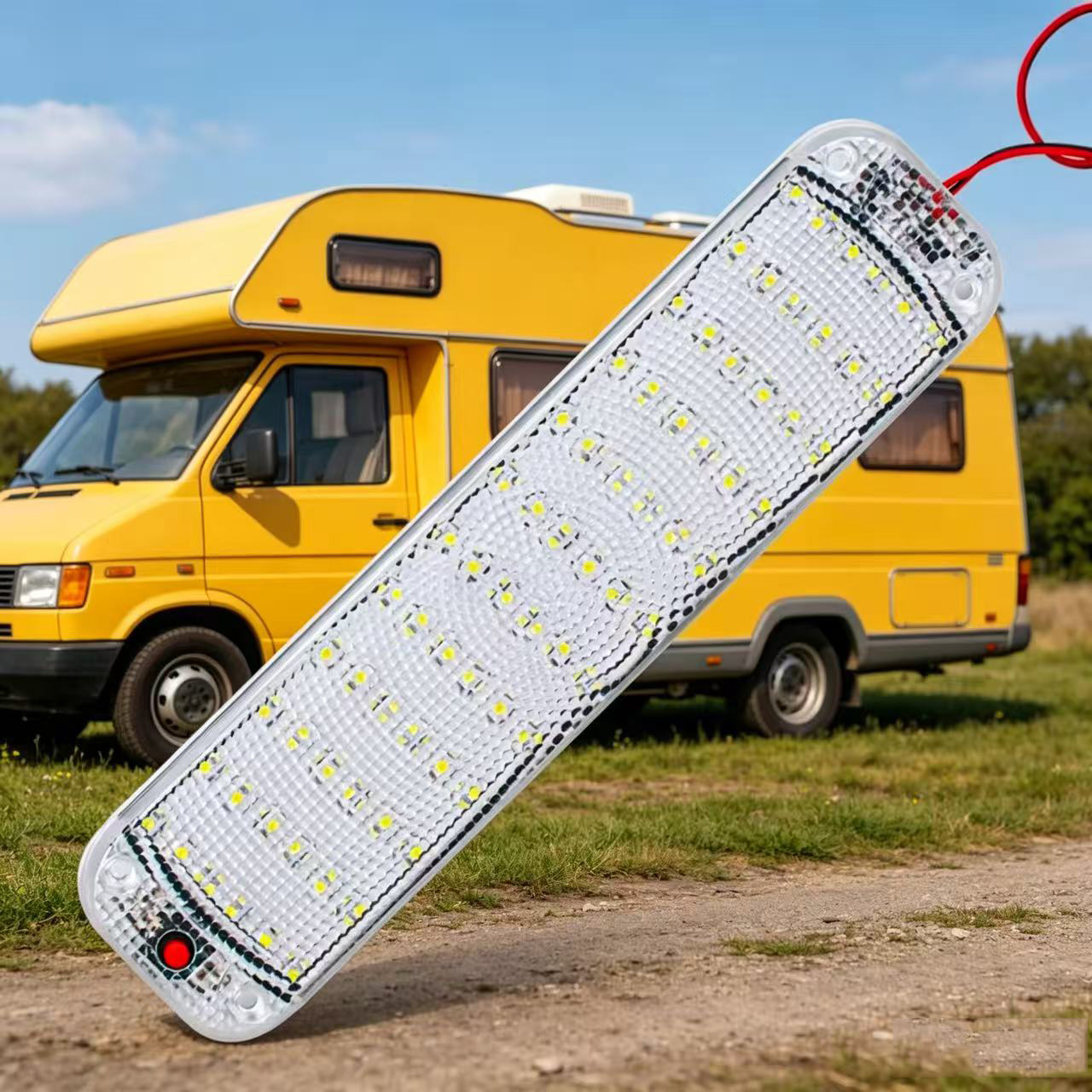 إضاءة داخلية للسيارة بـ 72 مصب - مراجعة Outdoor Camping Trailer وسعره