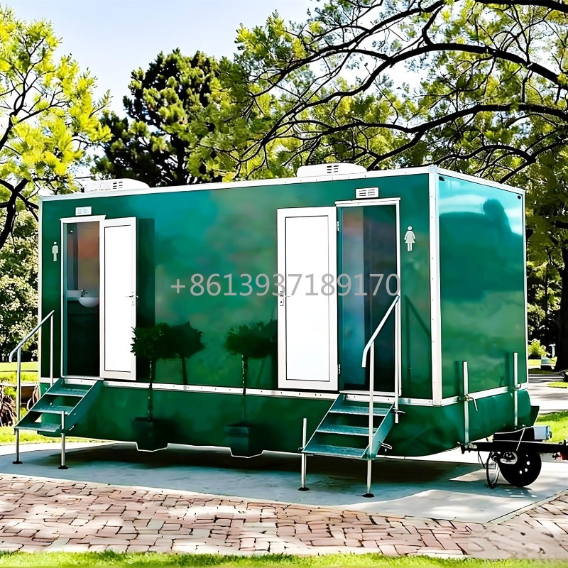 مقطورة مرحاض متنقلة مع حوض ودش - مراجعة Outdoor Camping Trailer وسعره