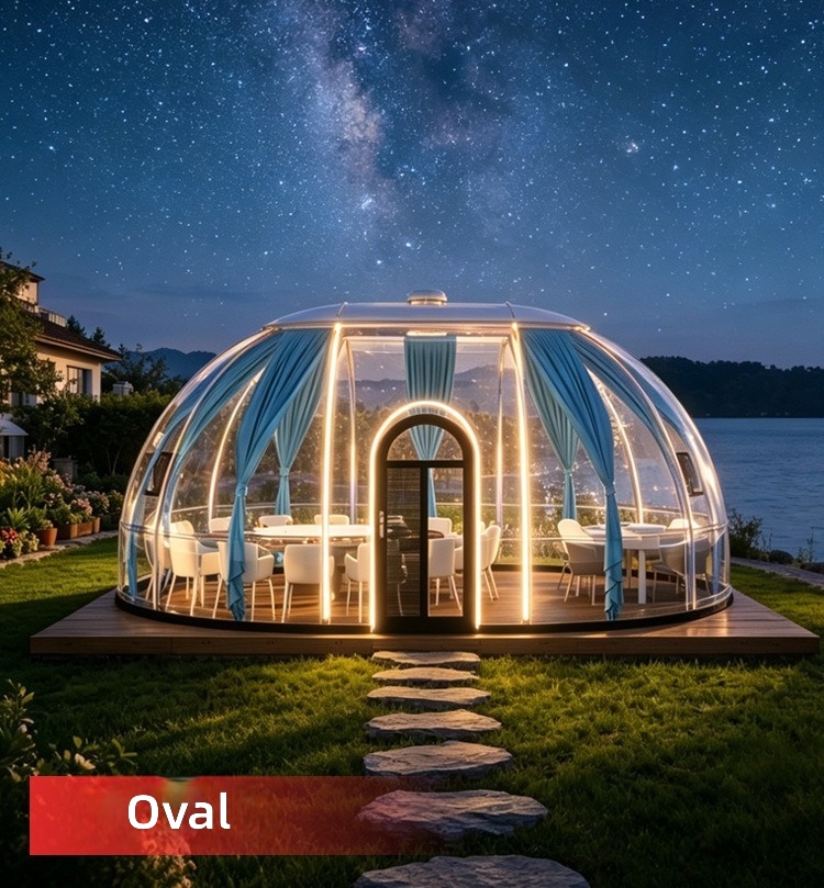 خيمة فقاعية شفافة على شكل قبة، - مراجعة Outdoor Camping Exhibition وسعره