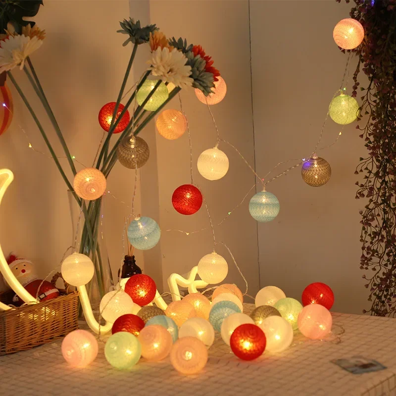 سلسلة أضواء كرات قطنية LED تعم - مراجعة Outdoor Camping Lights String وسعره