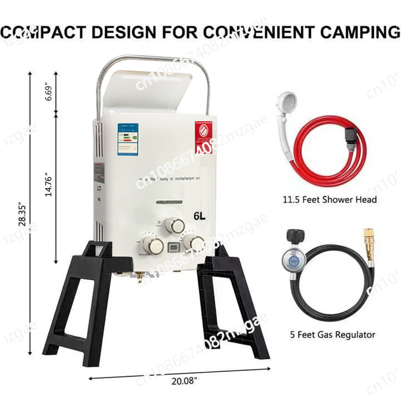 جديد Tankless سخان مياه التخيي - مراجعة Outdoor Camping Hot Water Heater وسعره