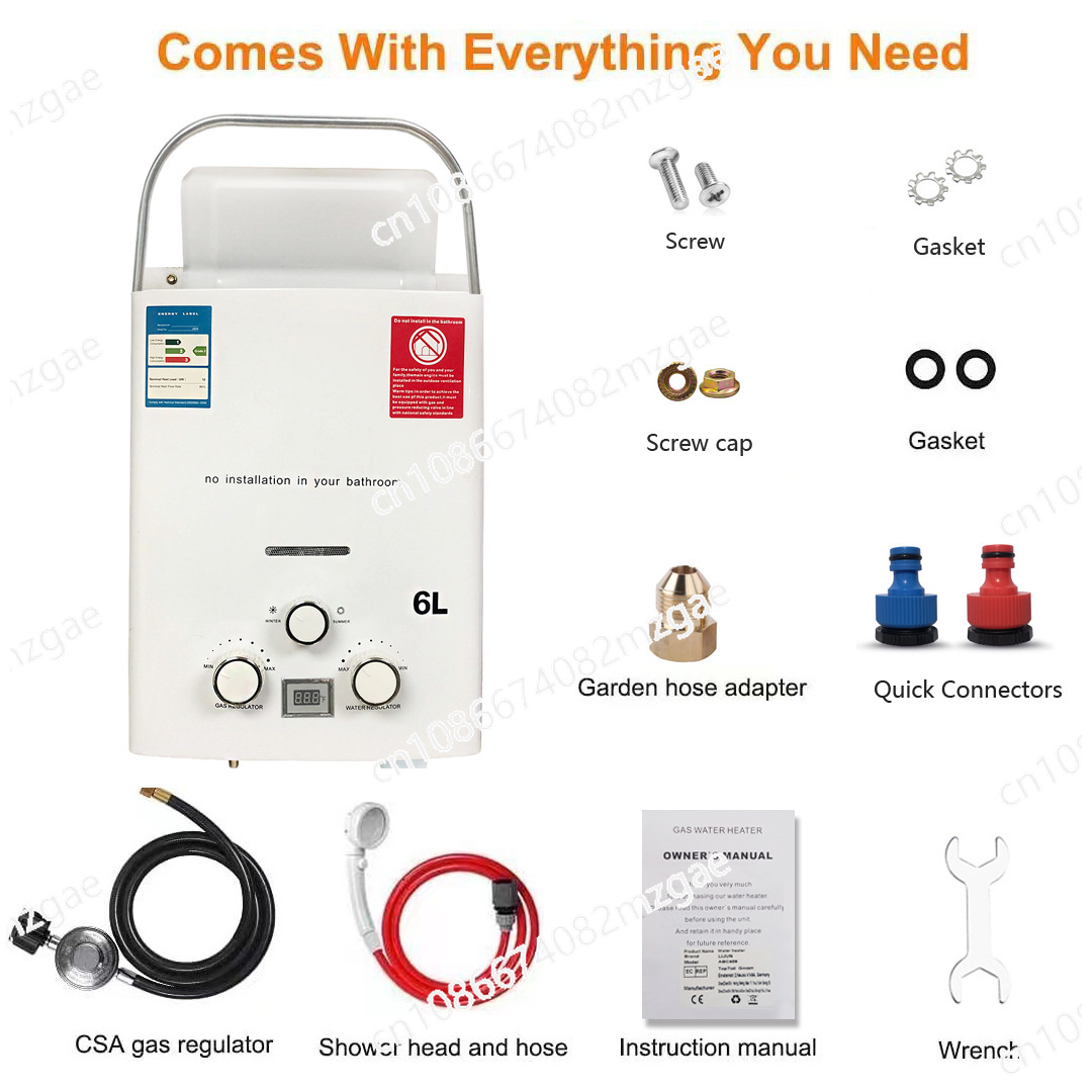 جديد Tankless سخان مياه التخيي - مراجعة Outdoor Camping Hot Water Heater وسعره