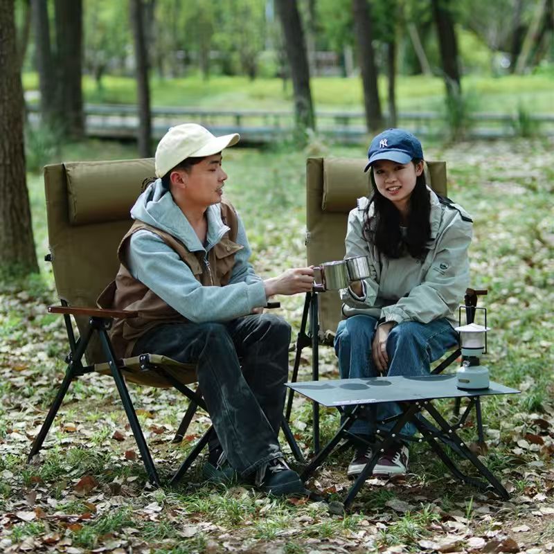 كرسي شاطئ وتخييم قابل للطي بظه - مراجعة Outdoor Camping Loveseat وسعره