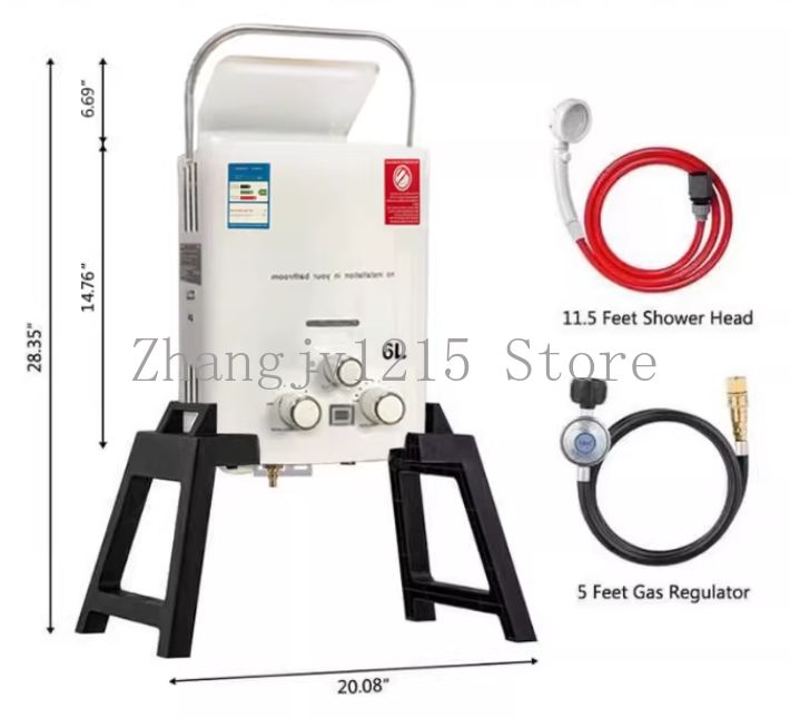 البروبان غاز البترول المسال ال - مراجعة Outdoor Camping Hot Water Heater وسعره