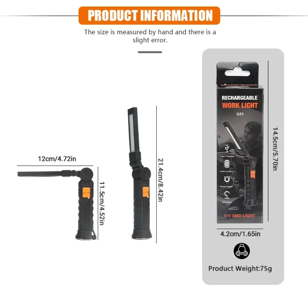 مصباح يدوي COB LED محمول USB ق - مراجعة Battery Outdoor Camping وسعره
