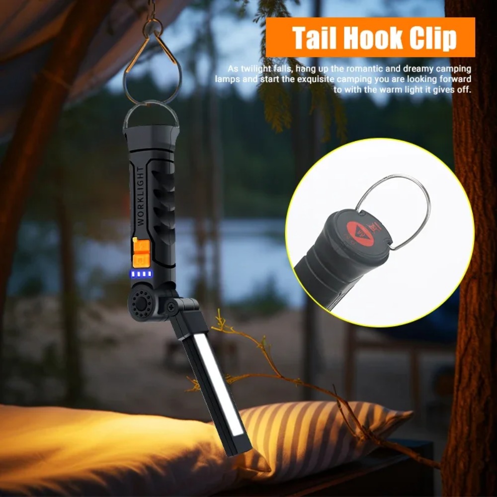مصباح يدوي COB LED محمول USB ق - مراجعة Battery Outdoor Camping وسعره
