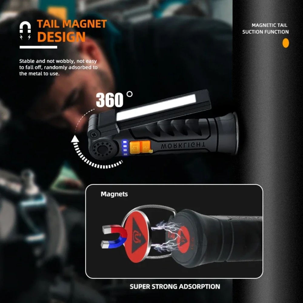 مصباح يدوي COB LED محمول USB ق - مراجعة Battery Outdoor Camping وسعره