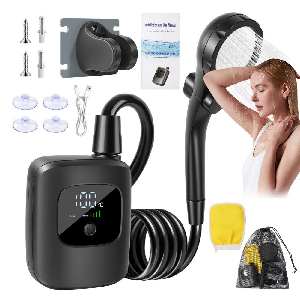 دش تخييم محمول مع شاشة LED، بط - مراجعة Portable Camping Shower وسعره