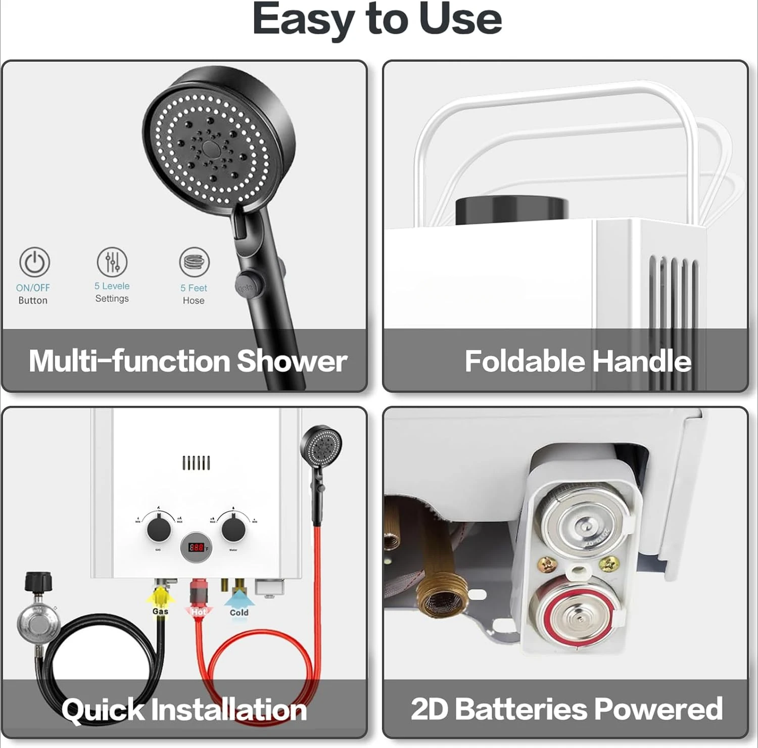 سخان مياه فوري يعمل بالبروبان  - مراجعة Outdoor Camping Hot Water Heater وسعره