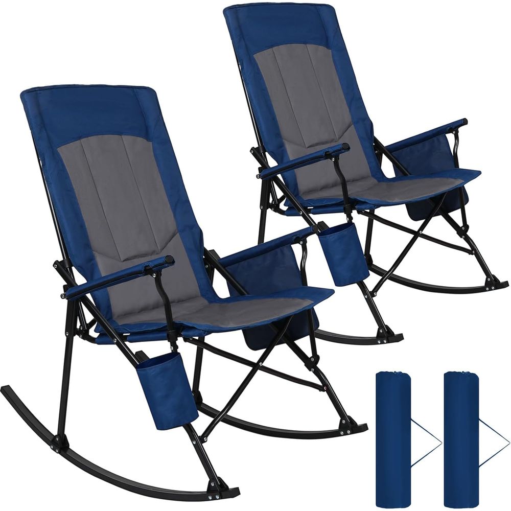 كرسي هزاز محمول عالي التحمل مع - مراجعة Outdoor Camping Rocker وسعره