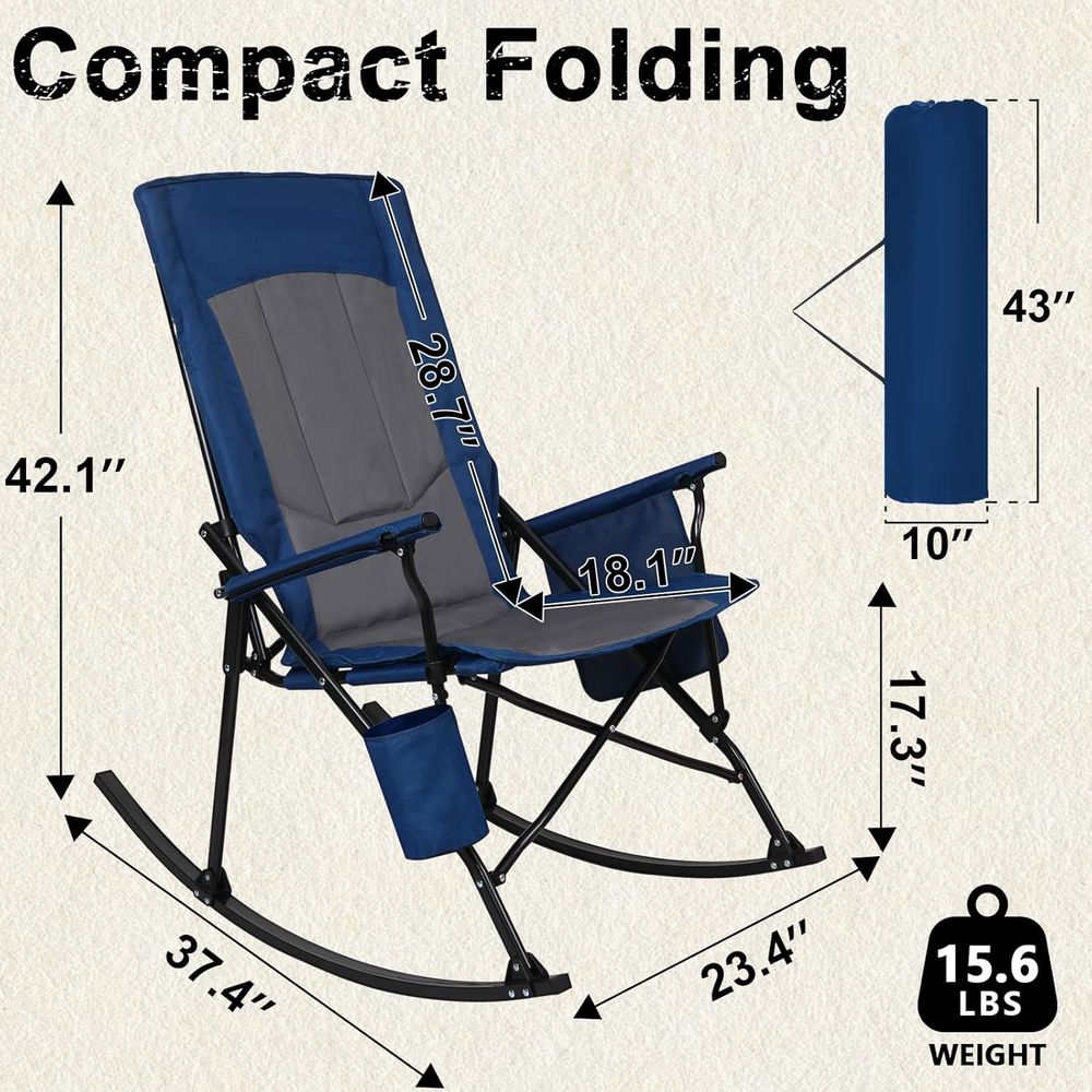 كرسي هزاز محمول عالي التحمل مع - مراجعة Outdoor Camping Rocker وسعره