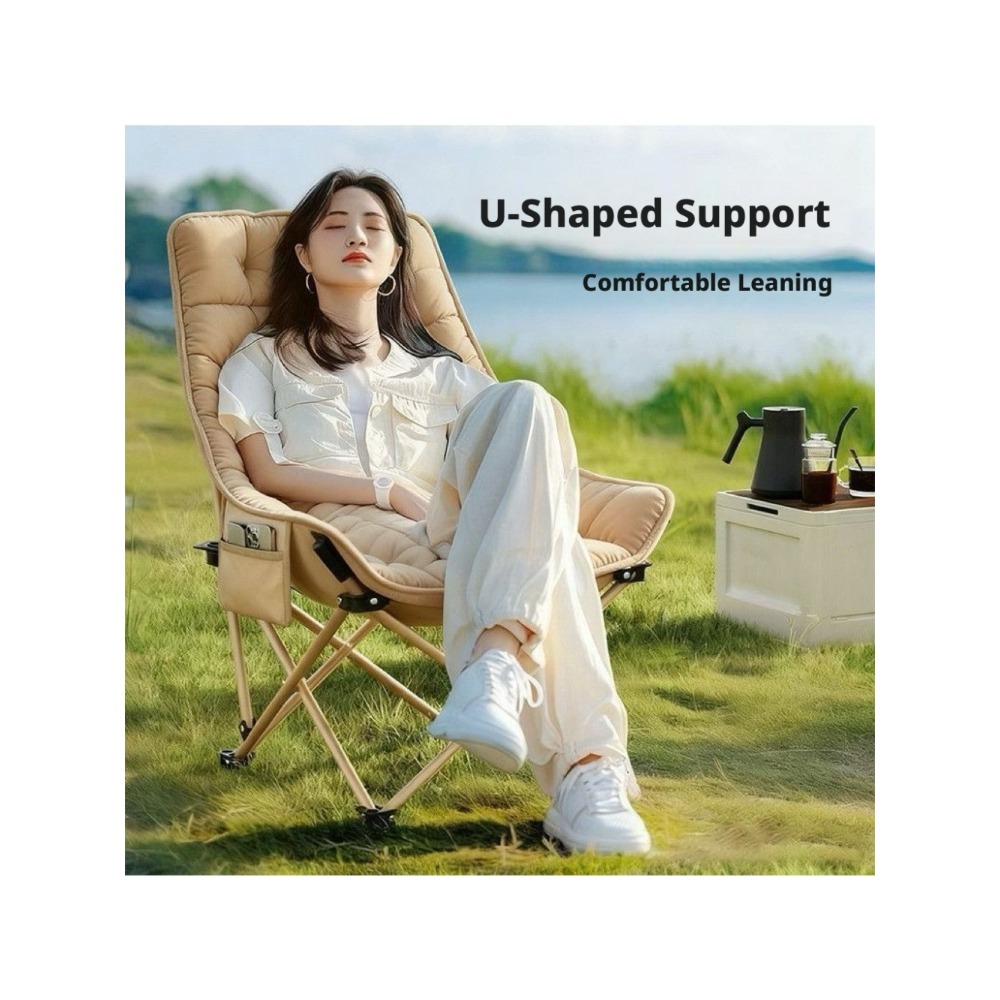 كرسي قمر قطني سميك قابل للطي و - مراجعة Outdoor Camping Loveseat وسعره