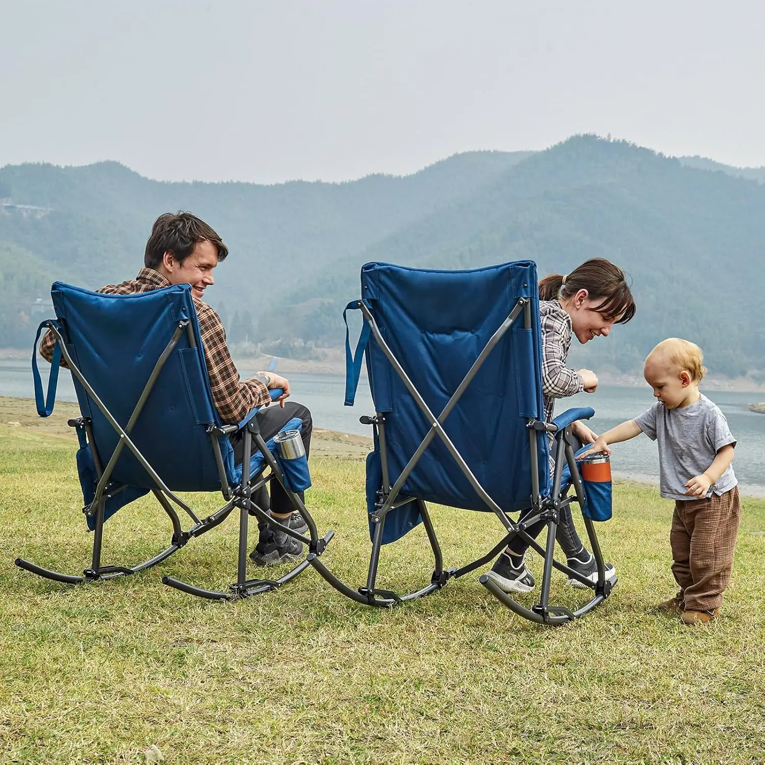 كرسي تخييم هزاز قابل للطي كبير - مراجعة Outdoor Camping Rocker وسعره