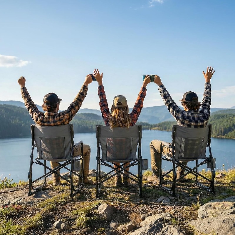 كرسي تخييم خارجي قابل للطي بتص - مراجعة Outdoor Camping Rocker وسعره