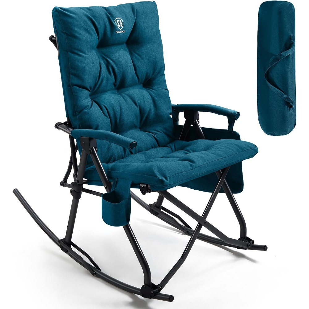 كرسي تخييم هزاز قابل للطي كبير - مراجعة Outdoor Camping Rocker وسعره
