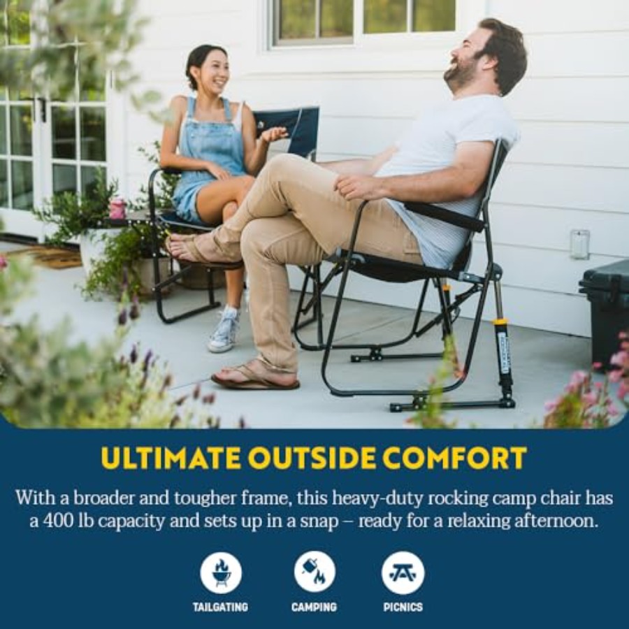 كرسي هزاز محمول قابل للطي فريس - مراجعة Outdoor Camping Rocker وسعره
