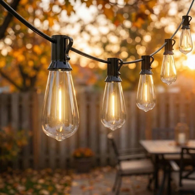 أضواء LED شمسية خارجية على شكل - مراجعة Outdoor Camping Lights String وسعره